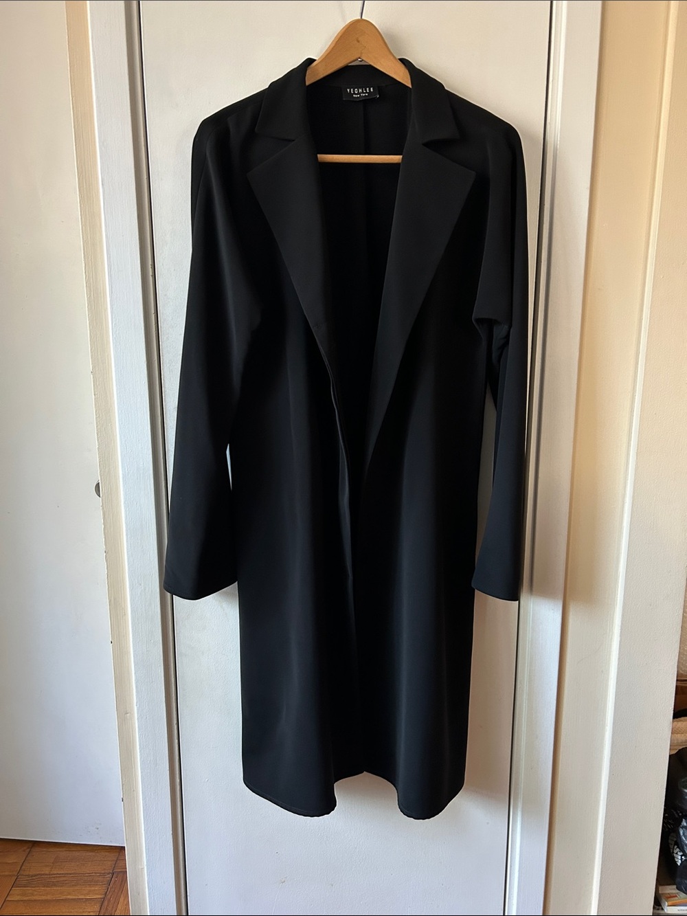 Yeohlee New York Black Duster Coat Long Trench Coat